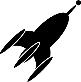ListBoost Icon - A rocket blasting off
